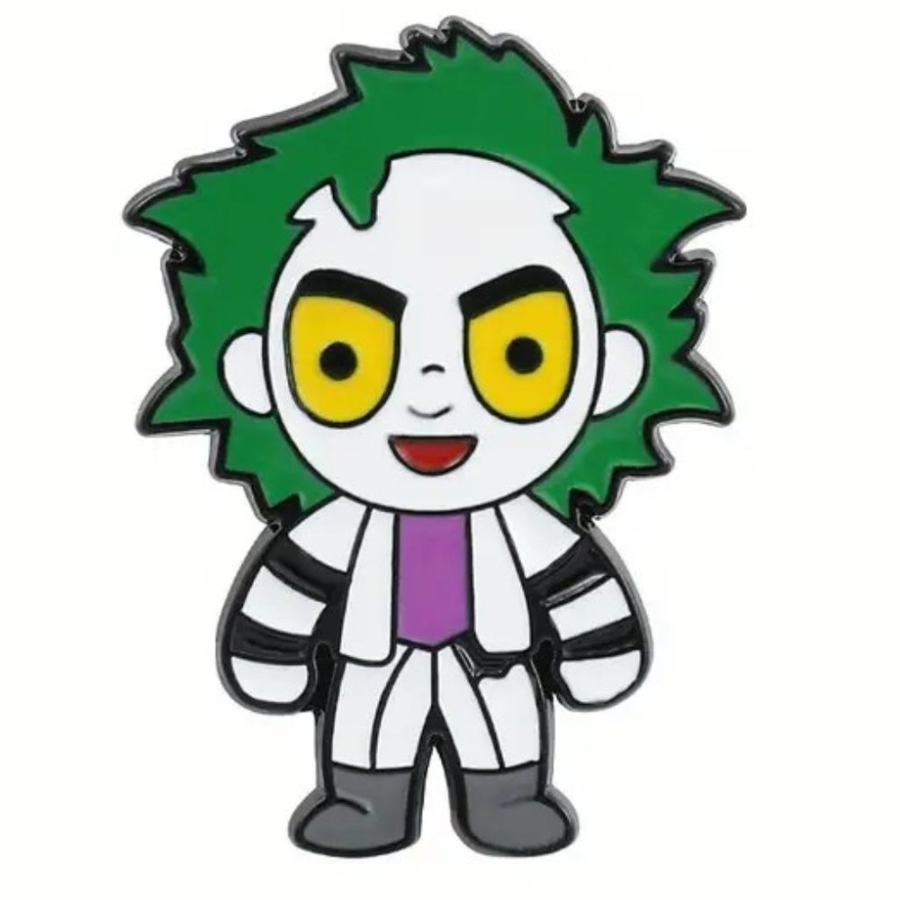 Beetlejuice Pin Enamel Horror Scary Cartoon Metal Movie Cartoon Anime Fun